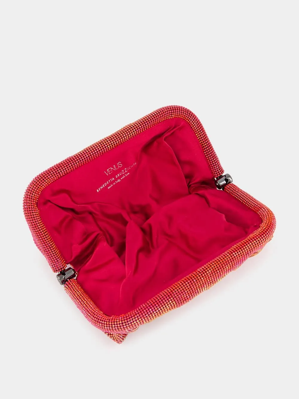 Venus La Grande Red Crystal Clutch
