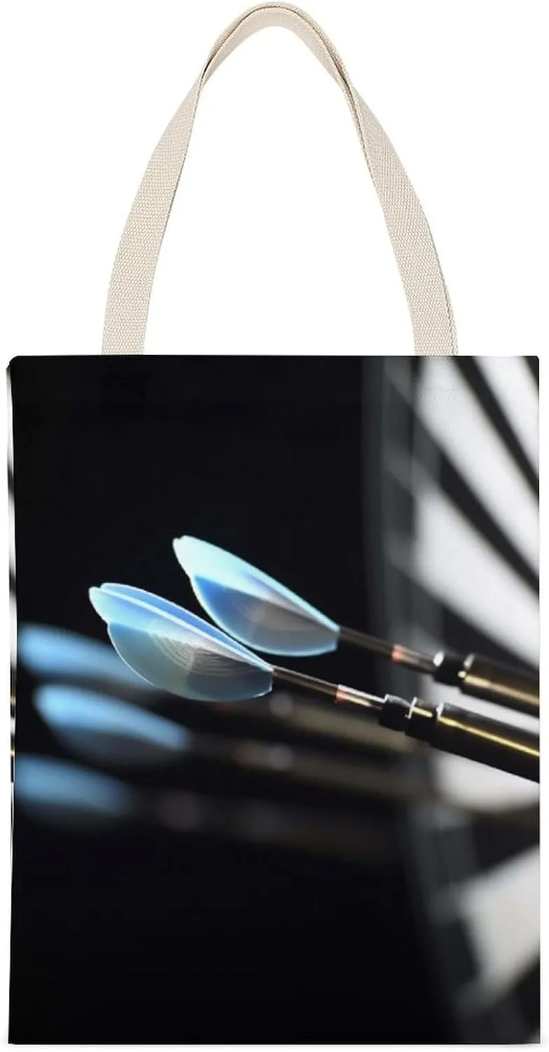 Versatile Canvas Tote Bag,Darts Arrows Double-sided Print Large Capacity Canvas Tote Bag,foldable Tote Bag,fabric Tote Bag