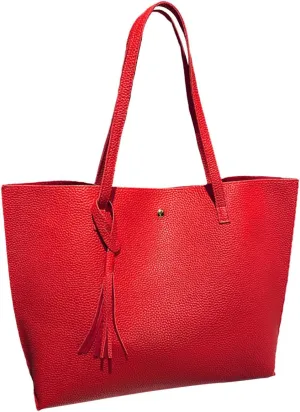 VESNIBA Women'S Soft Faux Leather Tote Shoulder Bag From Big Capacity Tassel Handbag High Capacity Carry on Tote Bags for