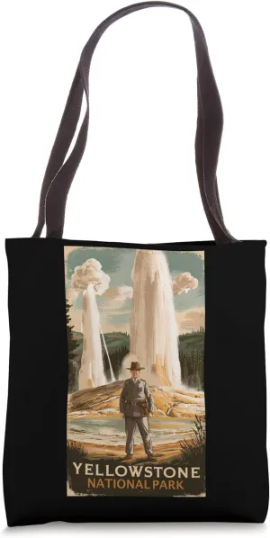 Vintage Travel Posters Yellowstone National Park Wyoming USA Tote Bag