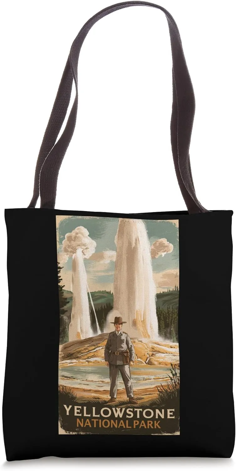 Vintage Travel Posters Yellowstone National Park Wyoming USA Tote Bag
