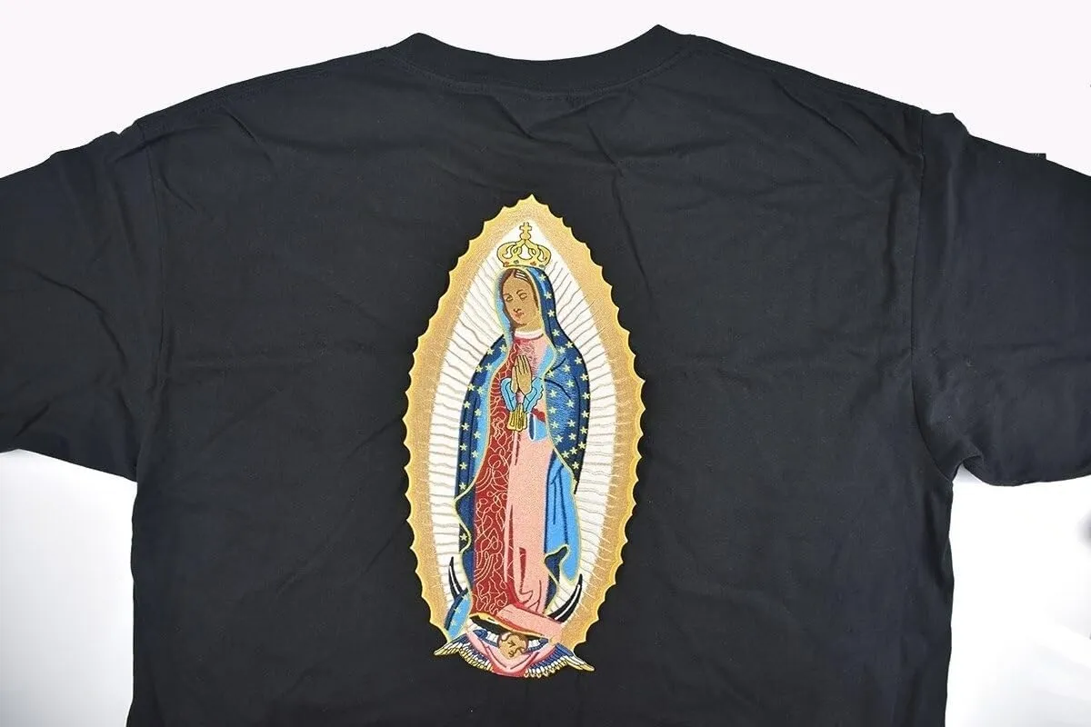 Virgin Mary Embroided Paches, Virgen De Guadalupe Patch, Our Lady of Guadalupe Iron On for Baptismal Garment, Shirts, Bags Harajuku Icon Embriodery Applique Patches. (A)