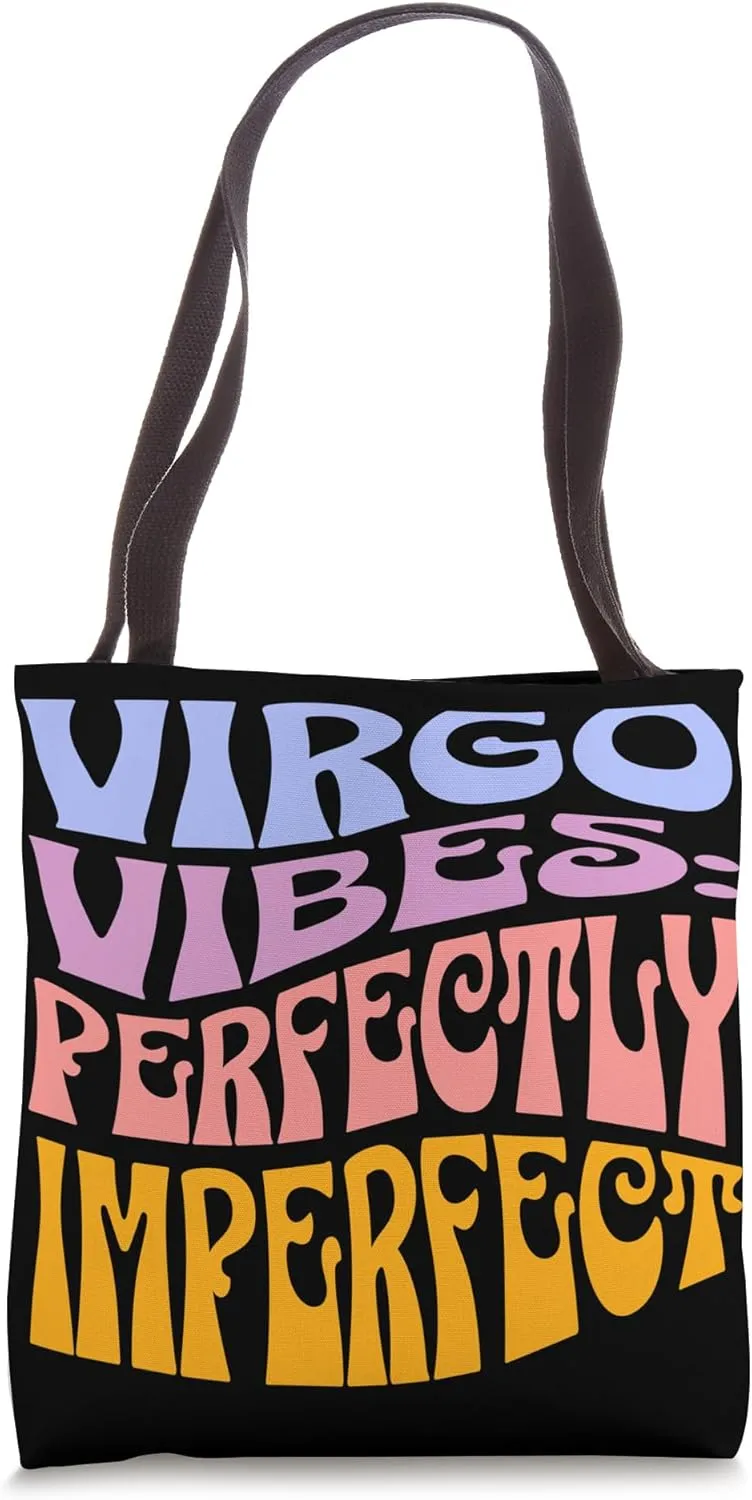 Virgo Vibes Birthday Zodiac Sign Horoscope Print Tote Bag