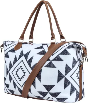 Weekender Bag Duffle Bag For Women Large Travel Tote Bag Overnight Weekend Bags With Shoulder Strap Cow Leopard Atzec…