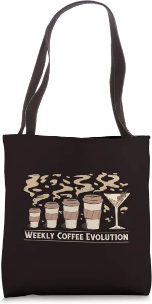 Weekly Coffee Evolution Tote Bag