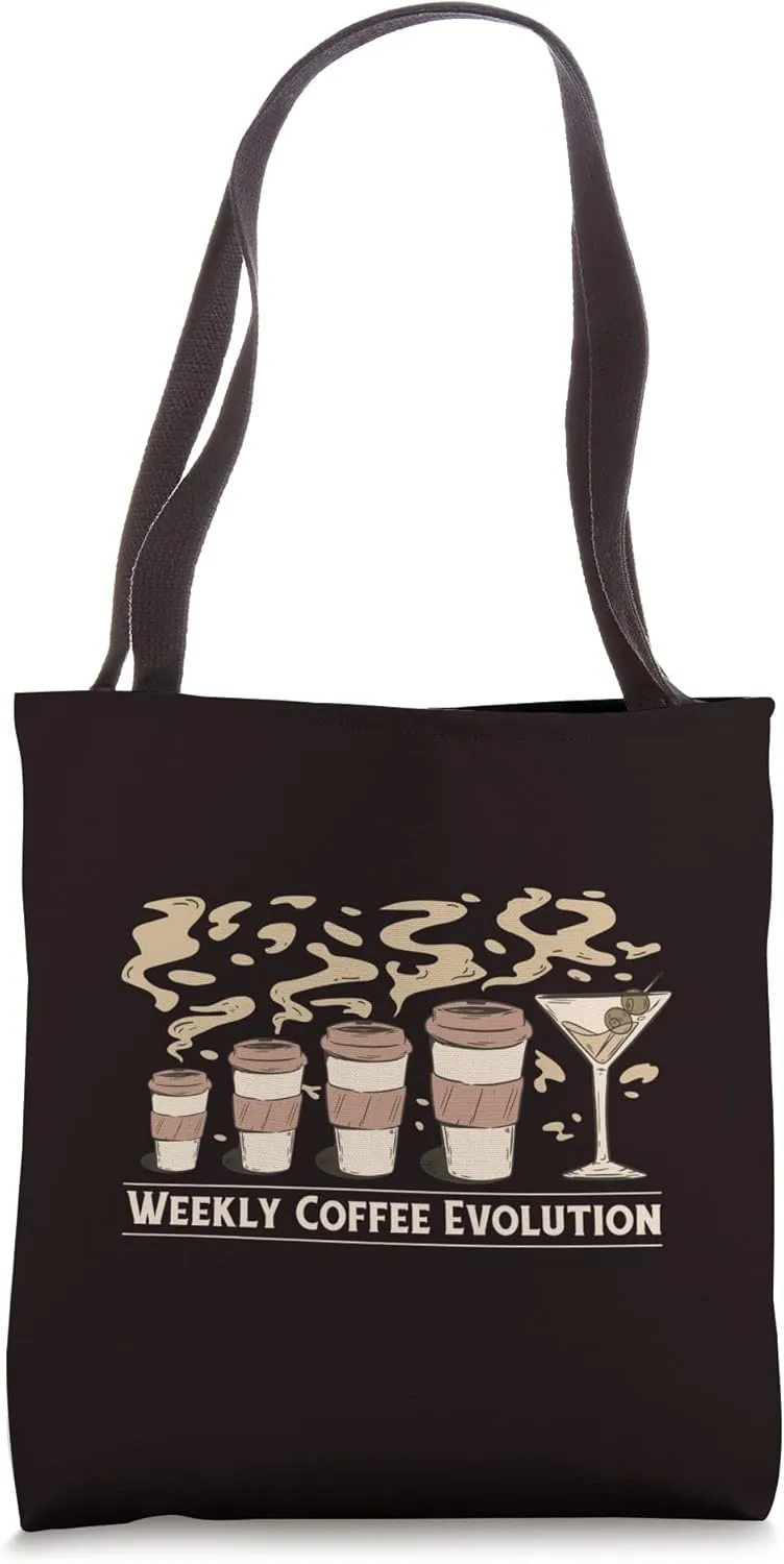 Weekly Coffee Evolution Tote Bag