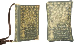 Well Read Pride and Prejudice Small Green Handbag and Clutch Purse Bundle