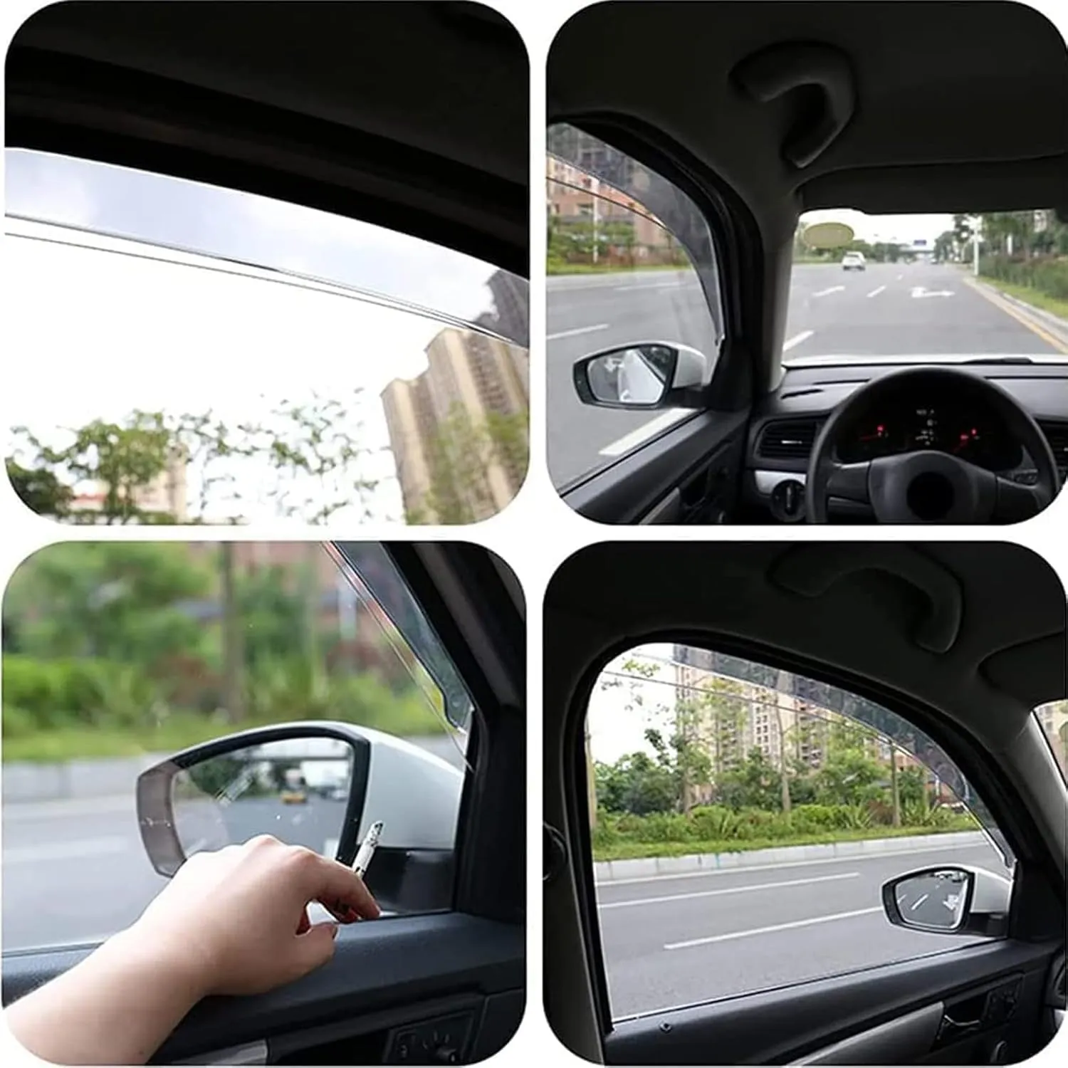 Window Visor for Southeast DX8 Plus MK1 2022  Silver Bright Strip Window Rain Shield, Out-Channel Sun Rain Shades Window Vent Deflectors Out-Channel Rain Guards