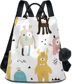 Women Backpack Daypack Casual Shoulder Bag Vintage Anti-theft Travel Backpack Pattern 11