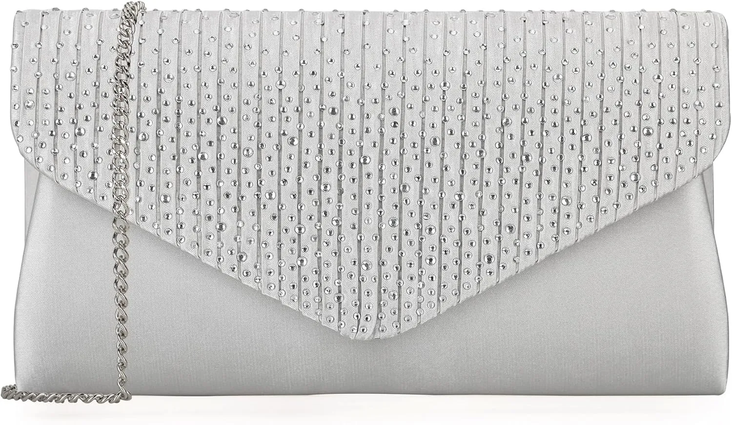 Women Evening Bag Crystal Wedding Clutch Purse Rhinestone Envelope Handbag for Prom Cocktail Party