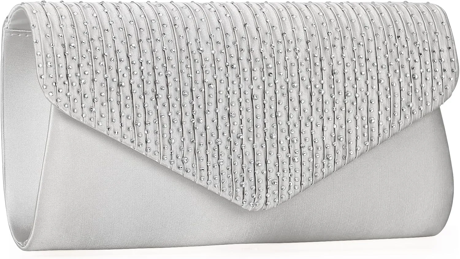 Women Evening Bag Crystal Wedding Clutch Purse Rhinestone Envelope Handbag for Prom Cocktail Party