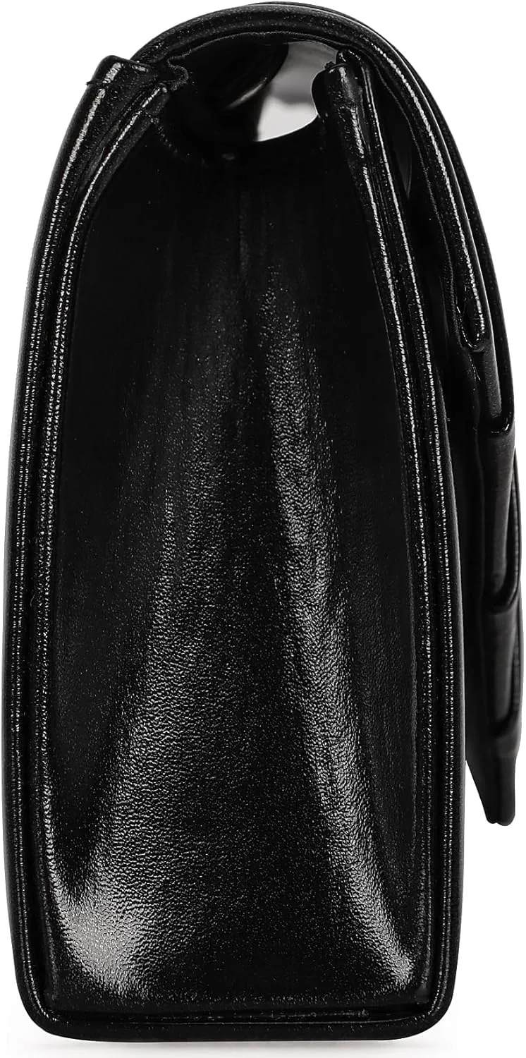 Women Evening Bag Metallic PU Clutch Handbag Pleated Flap Envelope Handbag for Formal Prom Cocktail Party