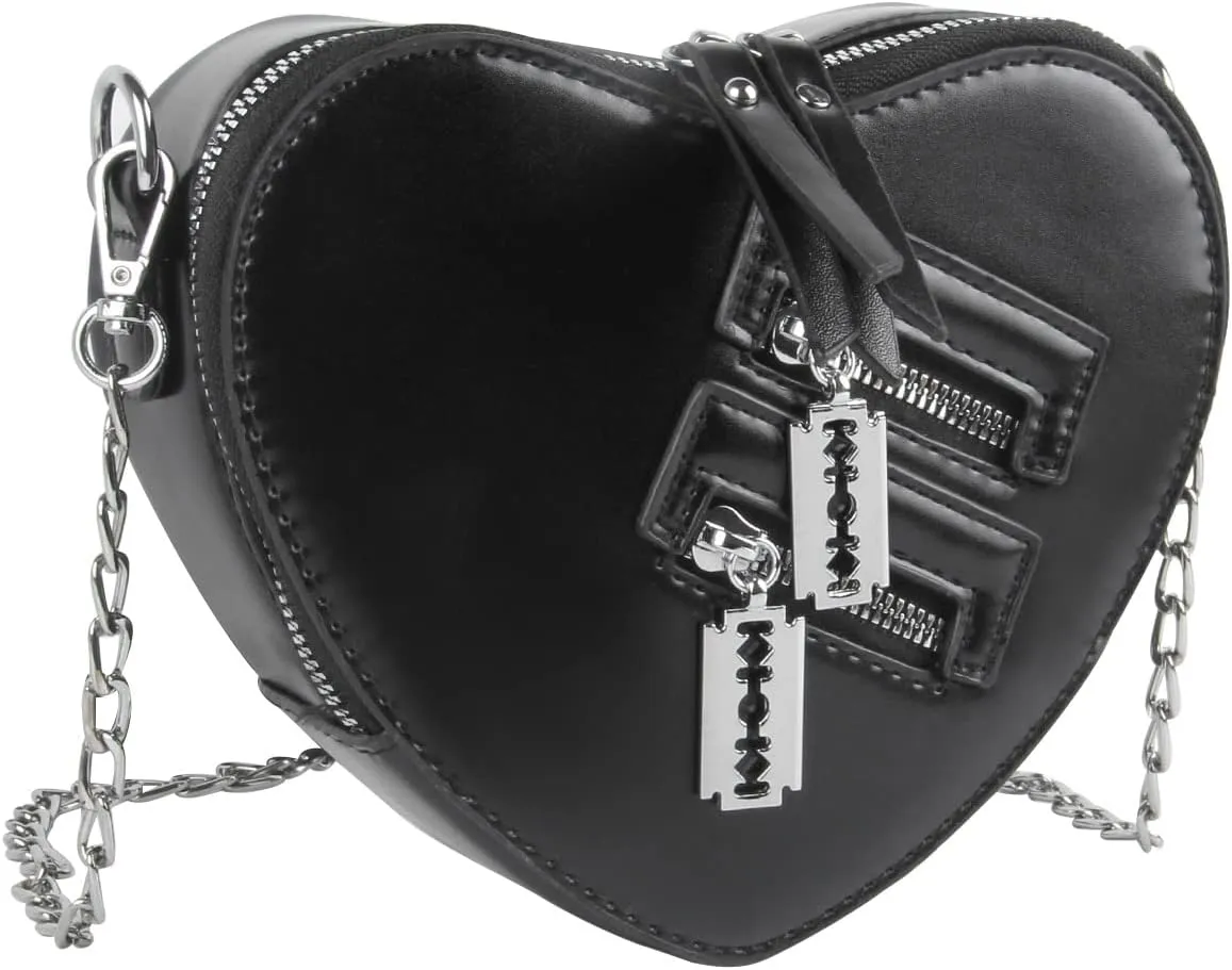 Women Red Heart Purse Cute Love Heart Shape Shoulder Handbag Girls Evening Clutch Bag Chain Purse