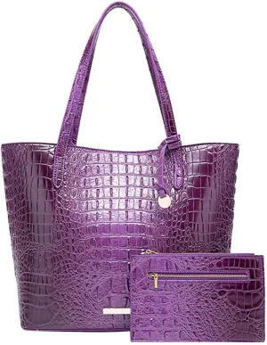 Women Tote Bag Crocodile Print Western Purses for Women Shoulder Hobo Top Handle Handbags for Shopping Travel