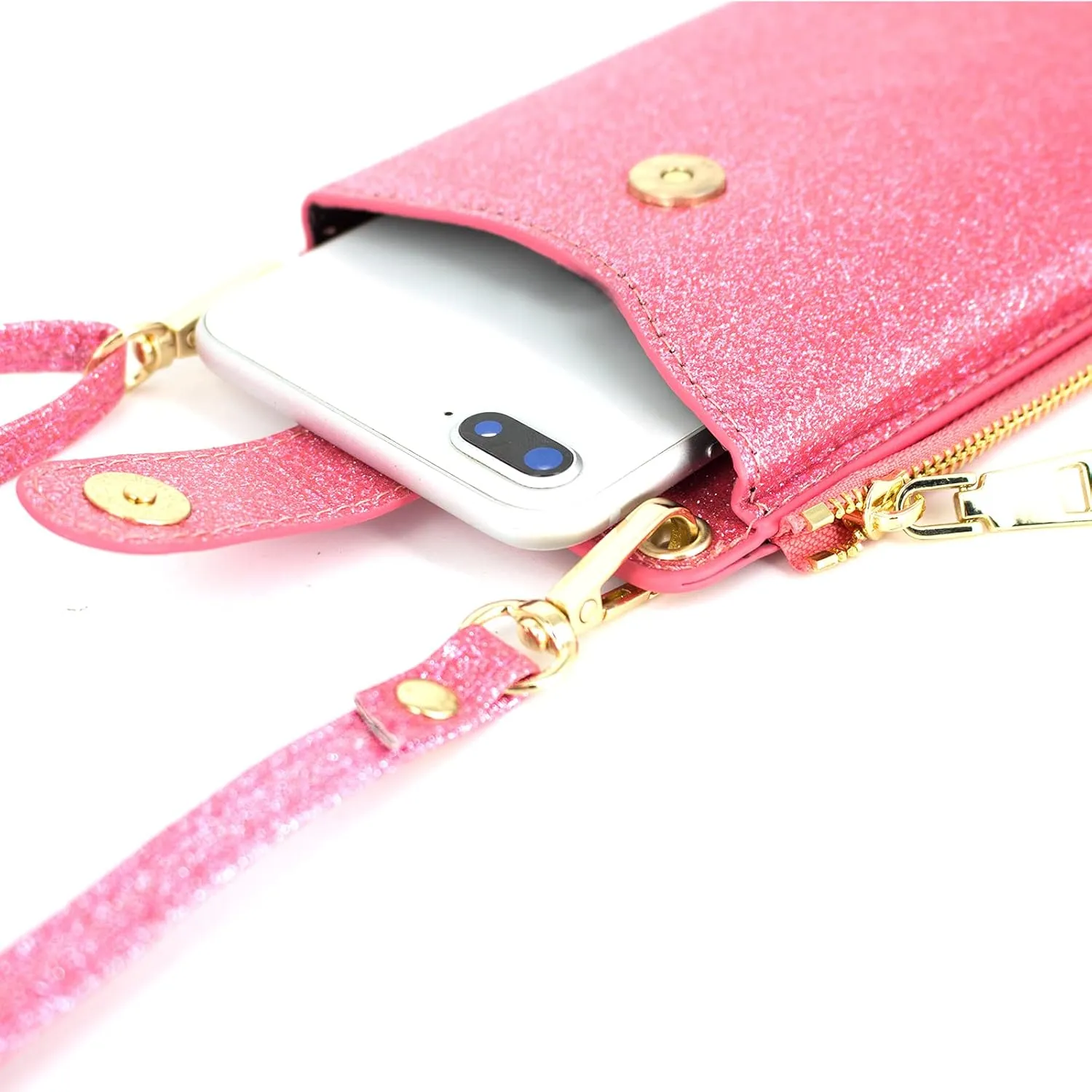 Womens Cellphone Crossbody Bag Small Light Leather Shoulder Purse Handbag Card Wallet Lanyard Case Girls Satchel Pouch