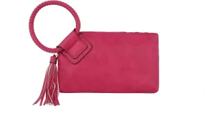 Womens Clutch Purse Wristlet Wallet Evening w/Hand Strap Casual Formal Vegan Leather - Metro Muse