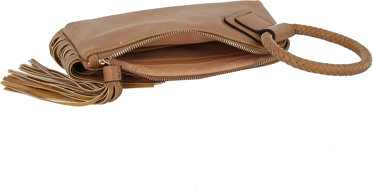 Womens Clutch Purse Wristlet Wallet Evening w/Hand Strap Casual Formal Vegan Leather - Metro Muse