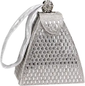 Womens Evening Rhinestone Clutch Bag, Fashion Evening Handbag Purse for Cocktail Wedding Engagement Party Night