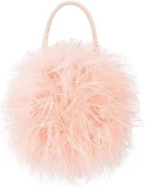 Women's Real Ostrich Feather Evening Purse Handbag Clutch, Party Gift Wool Bag Wallet Tote For Winter