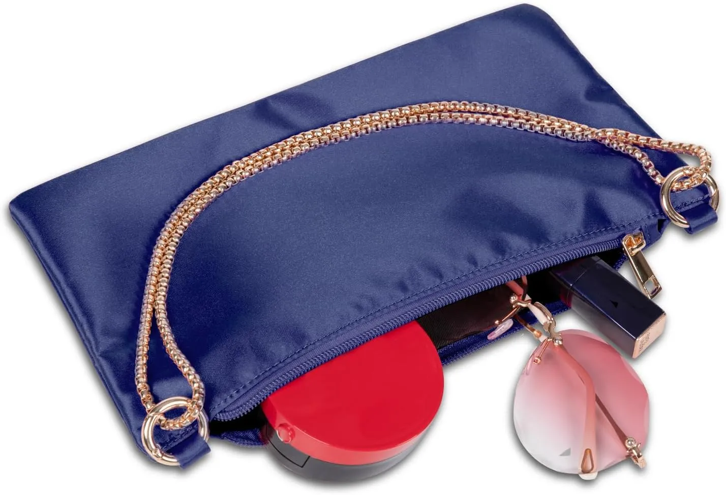 Women’s Satin Evening Bag Clutch Purse Handbag for Women Wedding Shoulder Bag with 2 Chains for Formal Cocktail Party