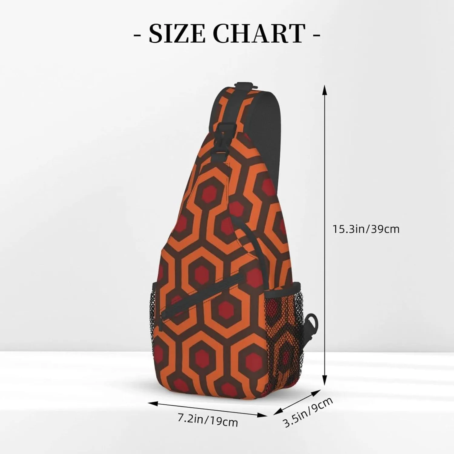 WURTON Shining Overlook Print Crossbody Backpack Shoulder Bag Cross Chest Bag For Travel, Hiking Gym Tactical Use
