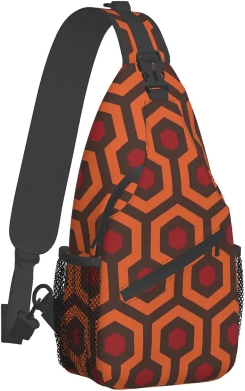 WURTON Shining Overlook Print Crossbody Backpack Shoulder Bag Cross Chest Bag For Travel, Hiking Gym Tactical Use