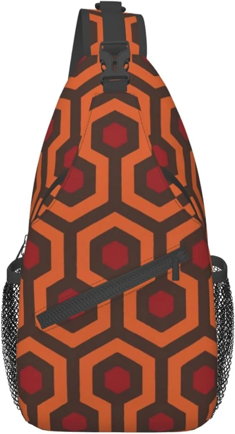 WURTON Shining Overlook Print Crossbody Backpack Shoulder Bag Cross Chest Bag For Travel, Hiking Gym Tactical Use
