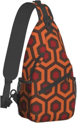 WURTON Shining Overlook Print Crossbody Backpack Shoulder Bag Cross Chest Bag For Travel, Hiking Gym Tactical Use