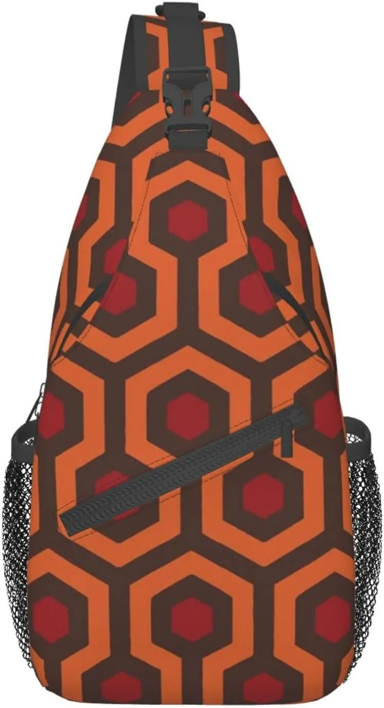 WURTON Shining Overlook Print Crossbody Backpack Shoulder Bag Cross Chest Bag For Travel, Hiking Gym Tactical Use