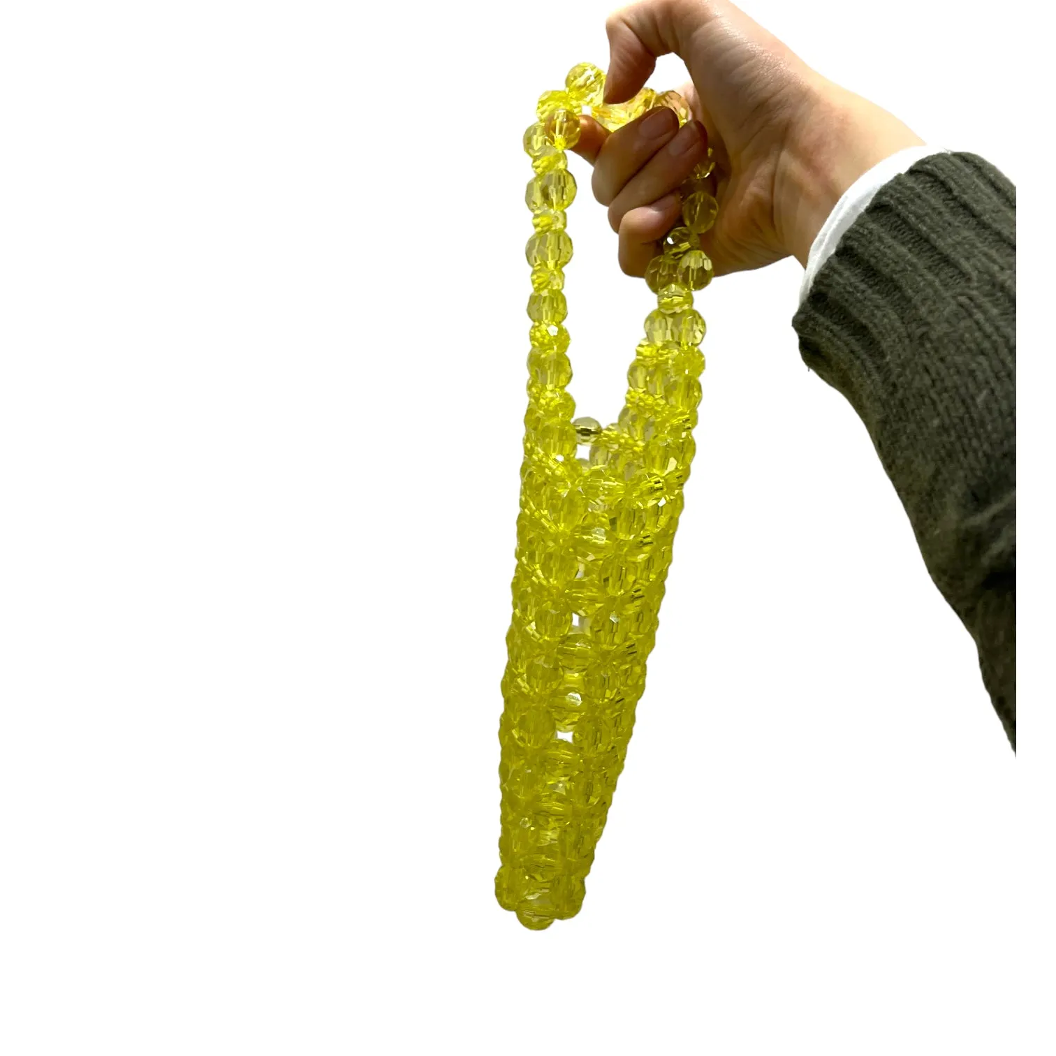 Yellow Beaded Bag
