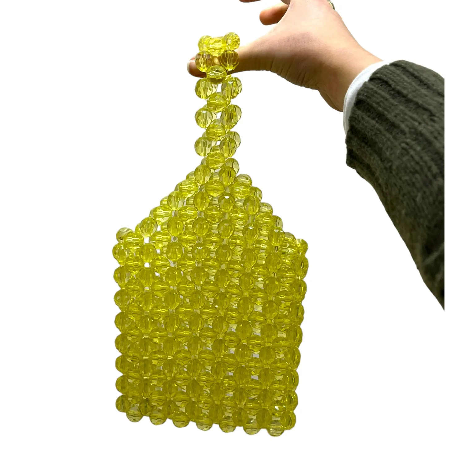 Yellow Beaded Bag