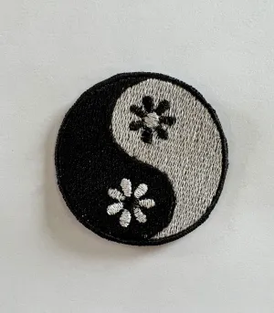 Yin Yang Flower Embroidered Patch, Girls Patch, Guys Patch, Iron On, Sew On, Embroidery, Funny Patches, Trendy Patches