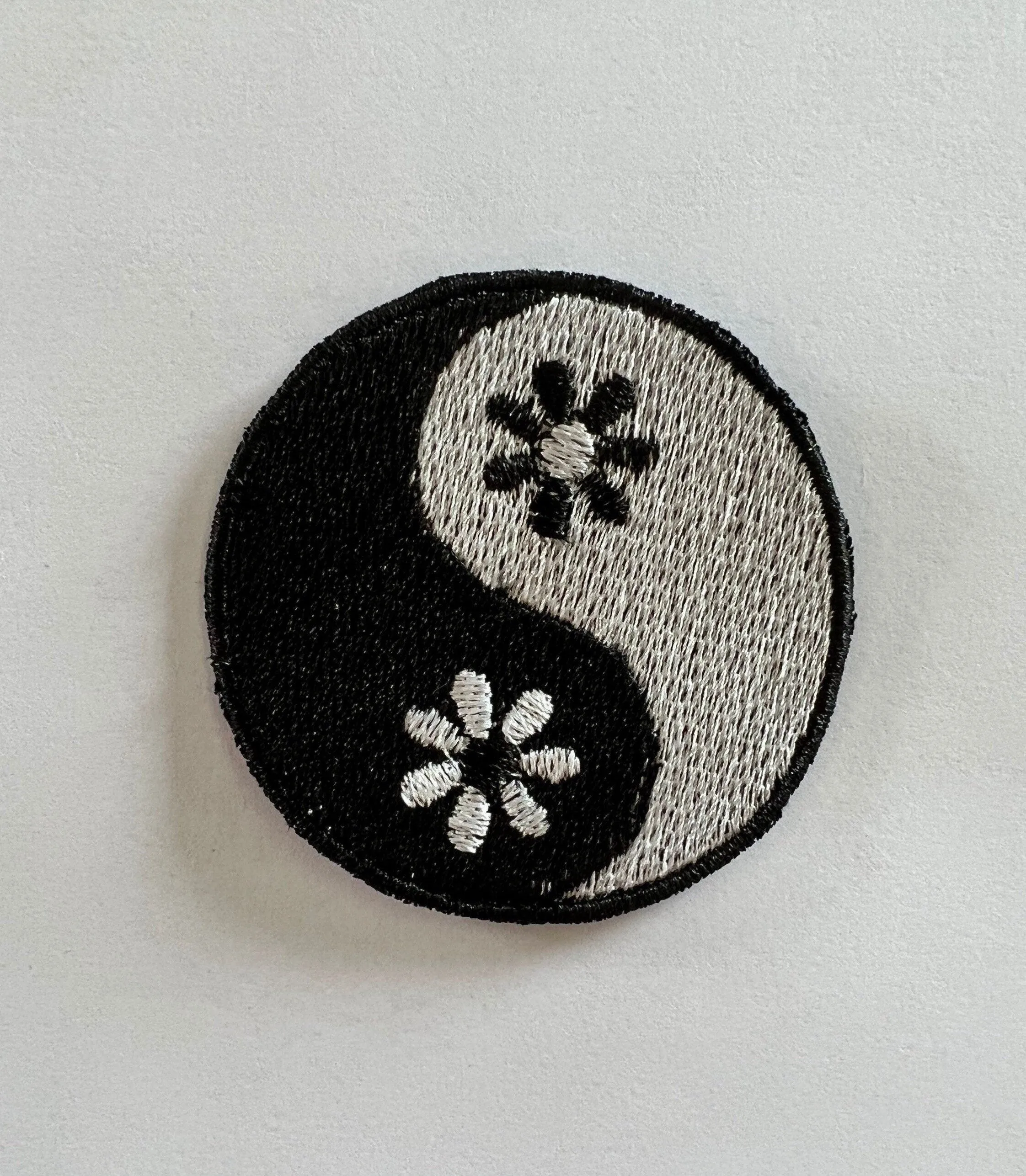 Yin Yang Flower Embroidered Patch, Girls Patch, Guys Patch, Iron On, Sew On, Embroidery, Funny Patches, Trendy Patches
