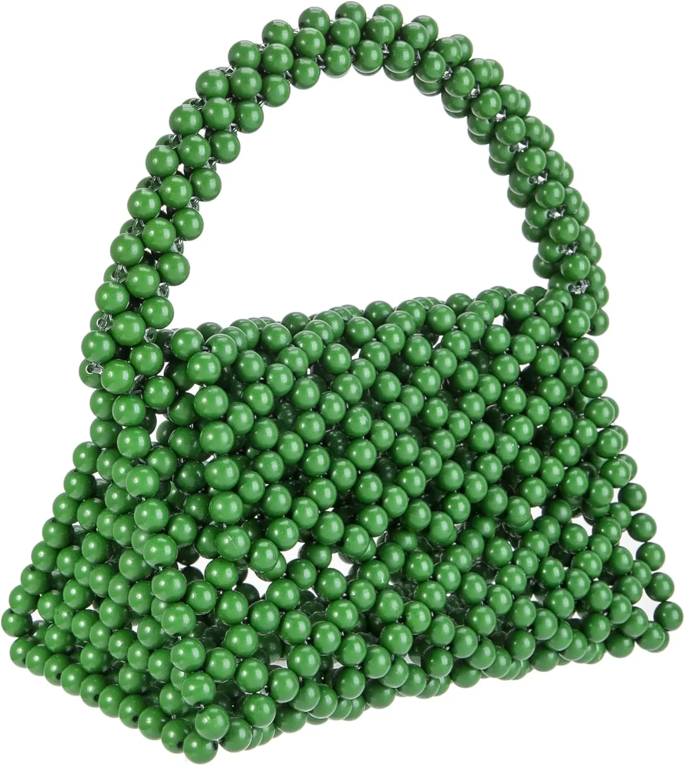 YUSHINY Candy Color Acrylic Beaded Hollow Handbag Evening Clutch Triangle Bags for Wedding Party
