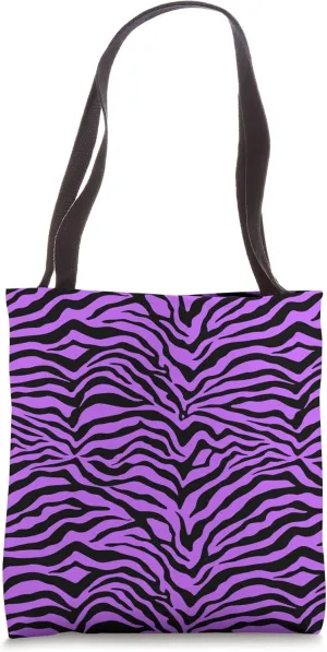 Zebras Print Purple Design Fur Pattern Savannah Zebra Tote Bag