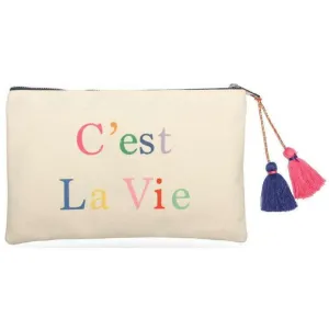 Zelly C'est La Vie Cotton Clutch - Cream