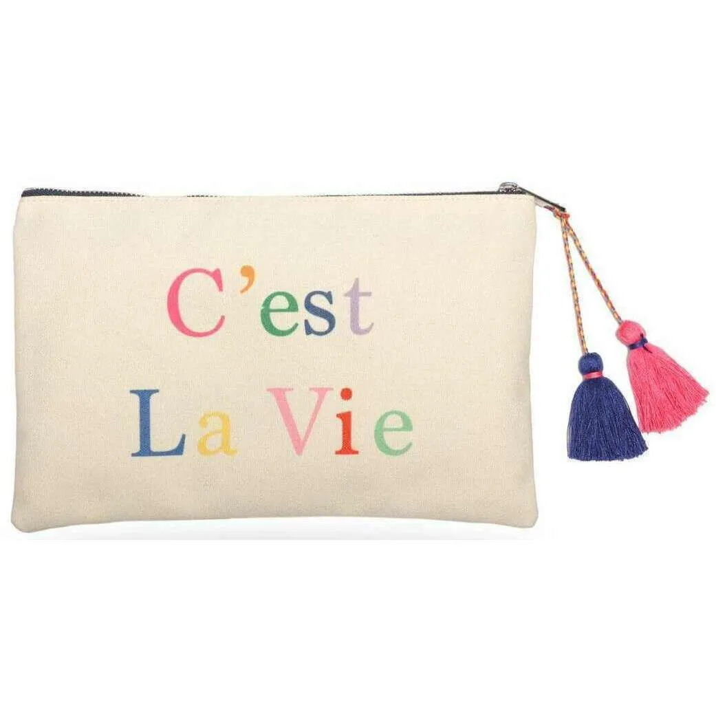 Zelly C'est La Vie Cotton Clutch - Cream